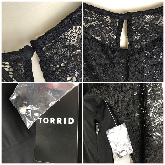 Torrid Black Lace Top Jumpsuit Plus 2 X *Read - Picture 8 of 8